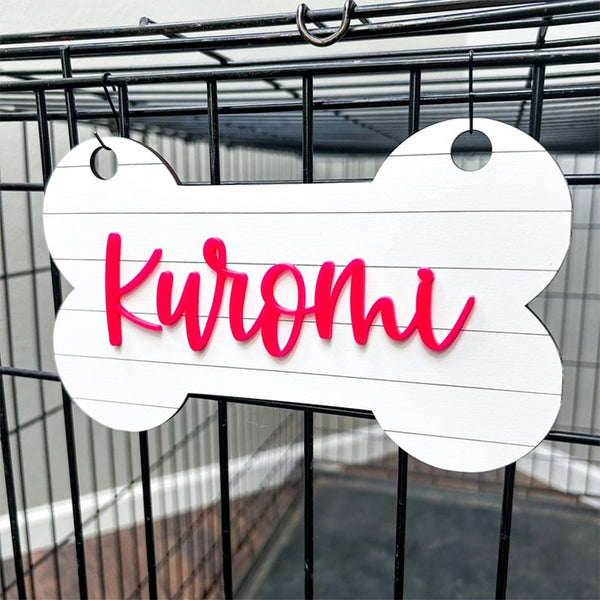 Personalized Dog Crate Sign Custom Kennel Tag