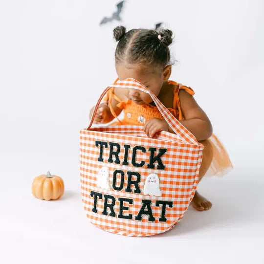 Personalized Chenille Letter Halloween Bucket