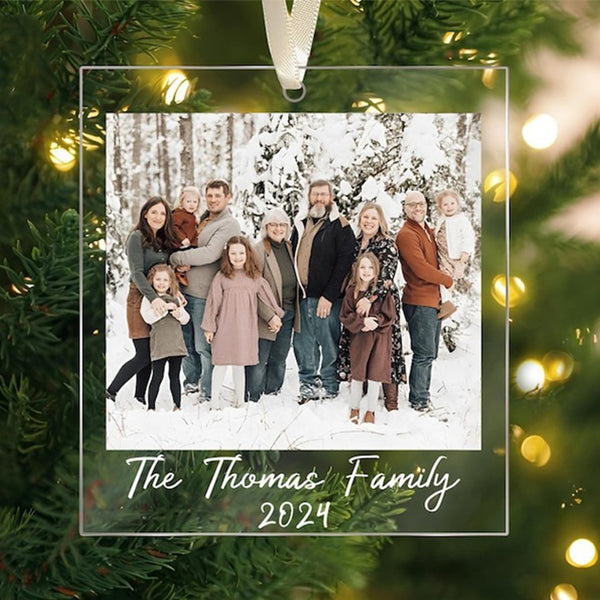 Family Photo Ornaments Christmas Custom Photo Ornament