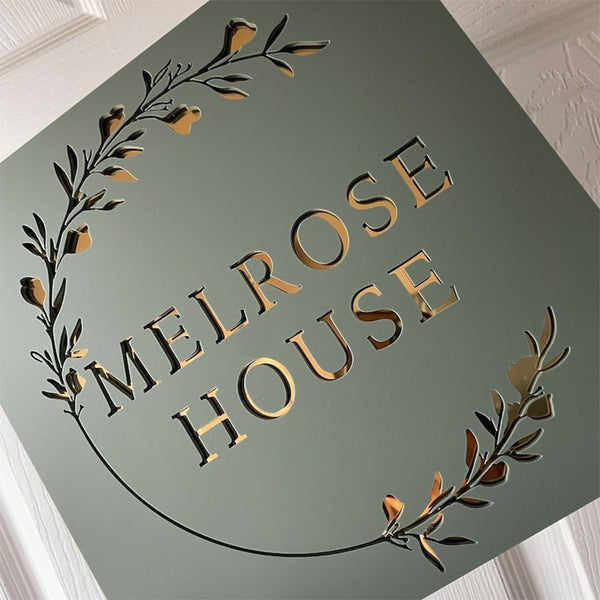 Modern Acrylic House Sign, Contemporary, Door Sign