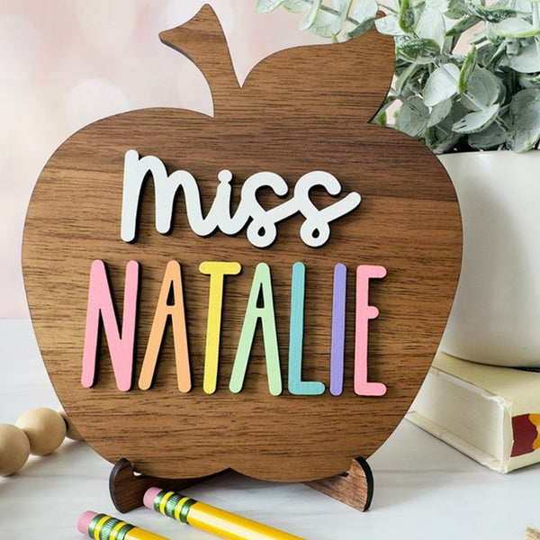 Teacher Name Plate Personalized, Teacher Desk Name Plate, Teacher Appreciation Gift Personalized