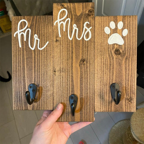 Mr and Mrs Wedding Gift | Bride, Groom and Dog Engagement Present