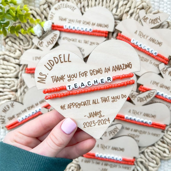 Personalized Teacher Gift, Teacher Appreciation Gift, Cute Gift for Teacher Teacher Bracelet