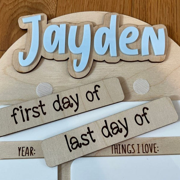 Personalized First Day of School Sign, Last Day Of School Wood Sign