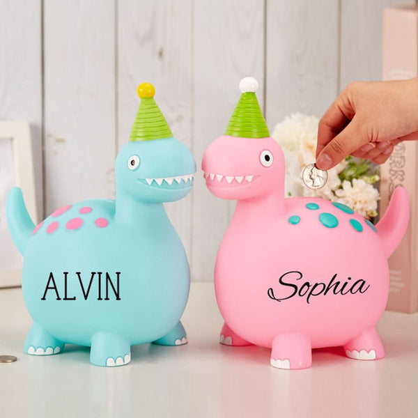 Custom Dinosaur Elephant Coin Bank With Name,Dinosaur Elephant Bank for Boys or Girls