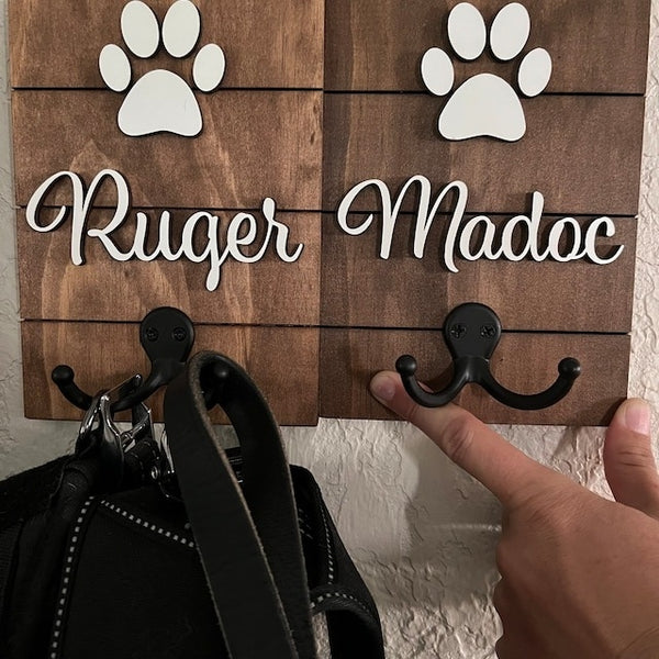 Personalized Pet Leash Holder, Custom Pet leash holder, Pet Sign, Dog Sign