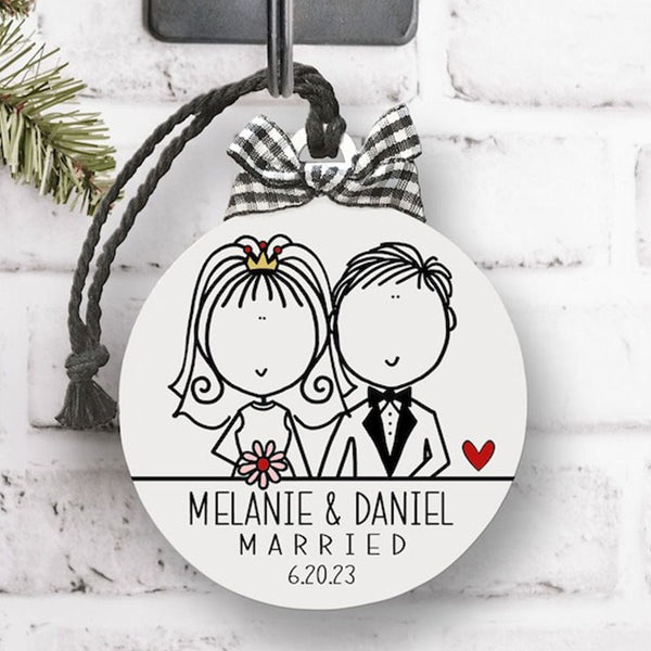 Engagement Gift, Engaged Ornament, Grandma Grandpa Gift, Wedding Gift, Married Ornament Parents To Be Personalized Gift