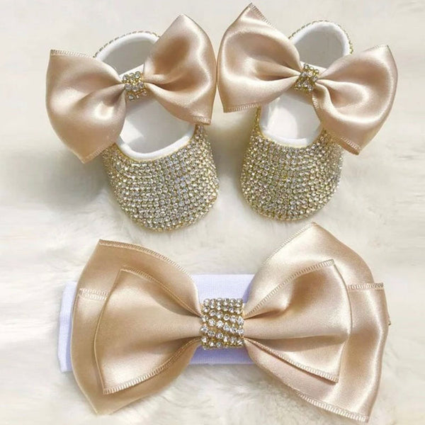 Newborn Baby Girl Bling Rhinestone Shoes