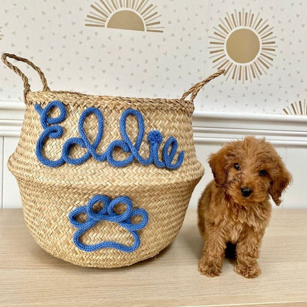 Pet Toy Basket, Personalised Pet Toy Storage