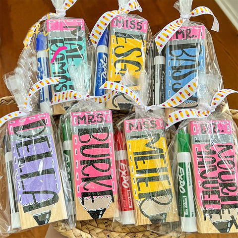 Hand Painted Erase Eraser Marker Gift Set