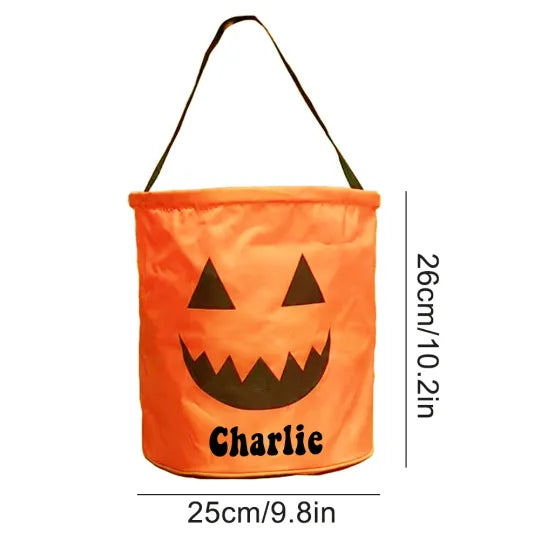 Personalized Halloween LED Light Pumpkin Bucket