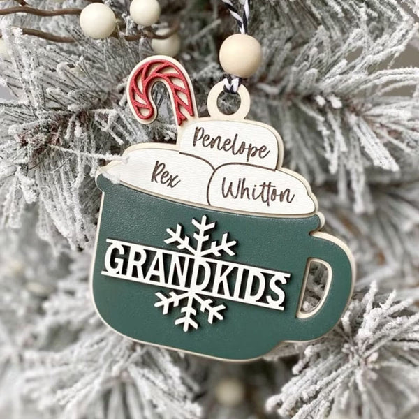 Hot Chocolate Ornament Personalized Family Christmas Ornaments Ornament With Member Names