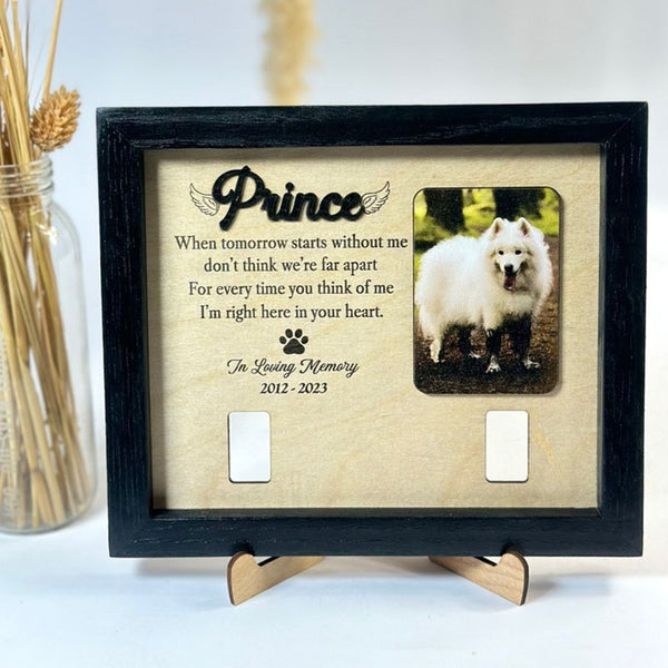 Pet Commemorative Gift, Personalized Commemorative Pet Collar Photo Holder Frame