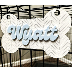 Personalized Dog Crate Sign Custom Kennel Tag