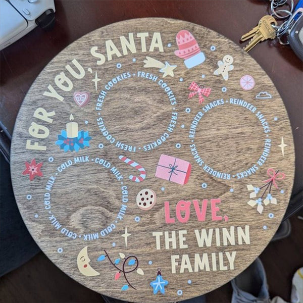 Santa Cookie Tray, Personalized Christmas Cookie Tray for Santa