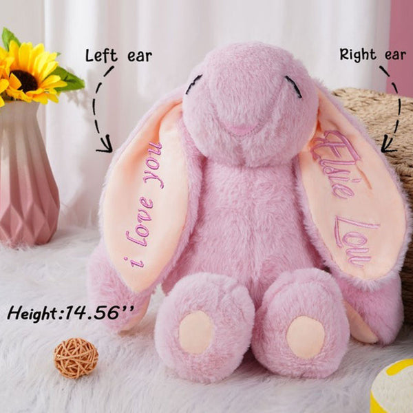 Personalized Bunny Stuffed Toy,Monogrammed Bunny,Personalized Bunny Baby Girl Gift