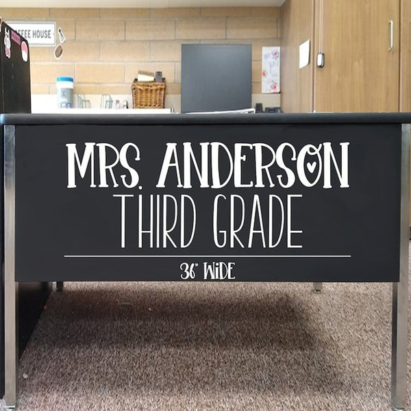 Teacher name, teacher desk decal, classroom decor