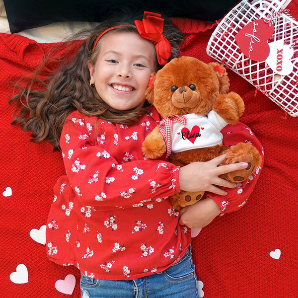 Personalized Valentine's Day Teddy Bear, Gifts for Her, Gifts for Him, Valentine's Day Gifts