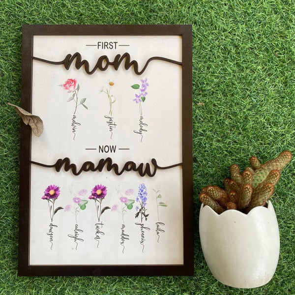 Personalized Birth Month Flowers, Mothers Day Gifts