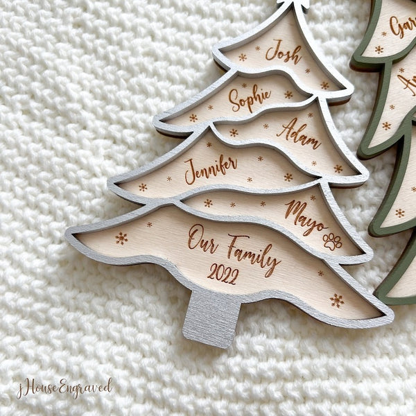 Our Family / Grand Children Christmas Ornament, Personalized Family Ornament, Family Members Ornament, Christmas Keepsake, Christmas Gift