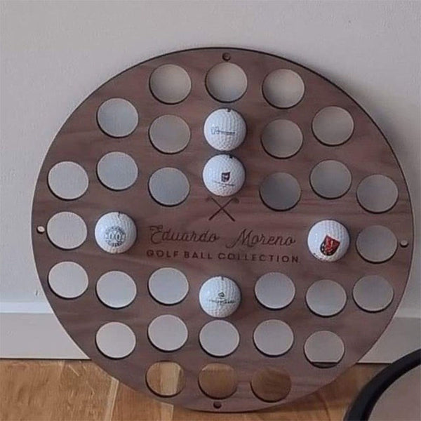 Personalised Golf Ball Wall Art Collector For The Home, Golf Ball Display