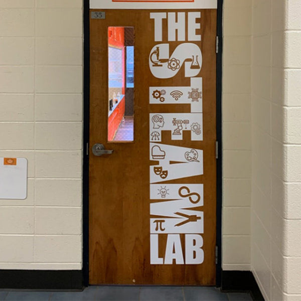 The STEAM Lab, teacher decal, school classroom