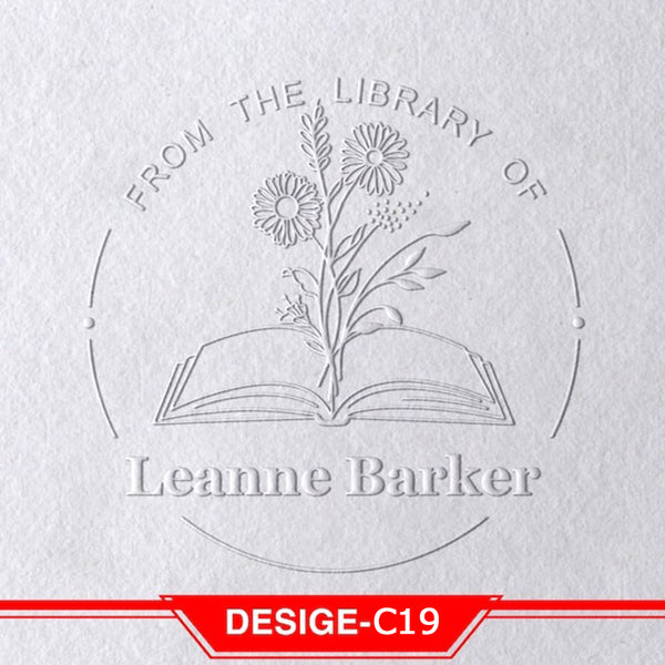 Book Embosser Personalized , Custom Stamp Embosser, Book Stamp, From The Library Of Stamp, Library Stamp