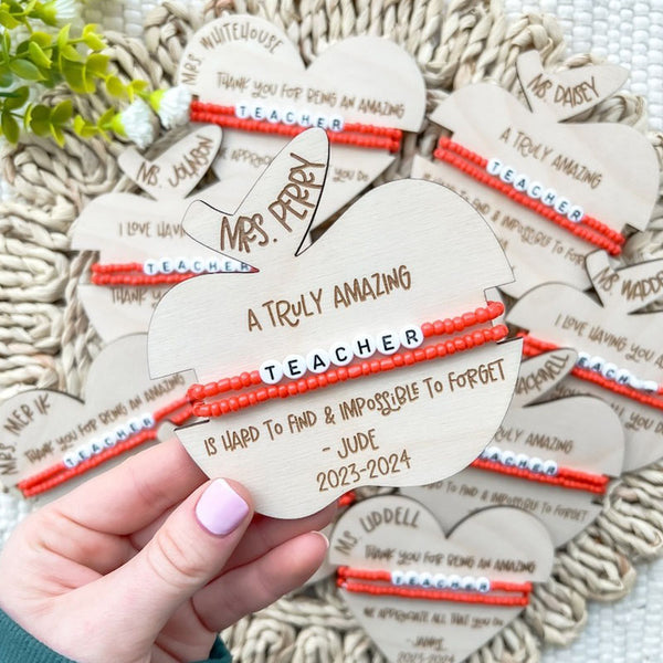 Personalized Teacher Gift, Teacher Appreciation Gift, Cute Gift for Teacher Teacher Bracelet