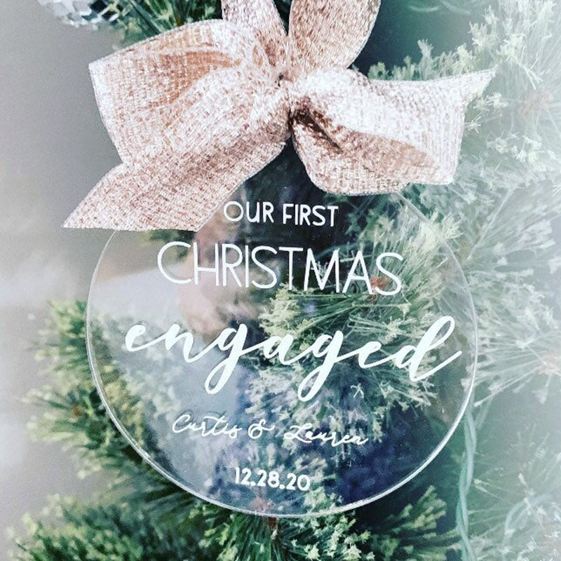 Engagement Ornament, Personalized Engagement Ornament