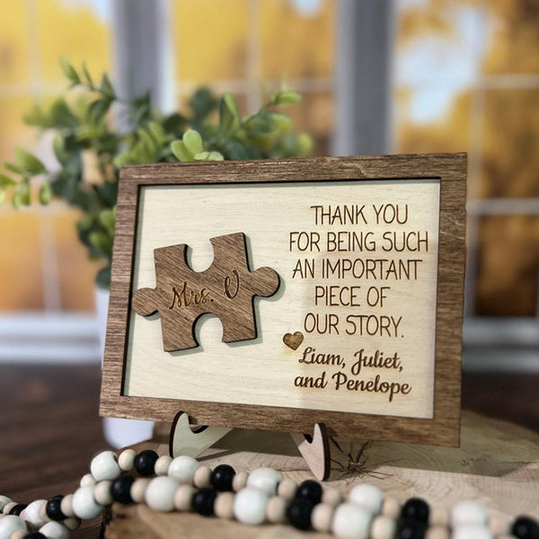 Thank You For Being An Important Part Of My Story, Thank You Teacher Plaque