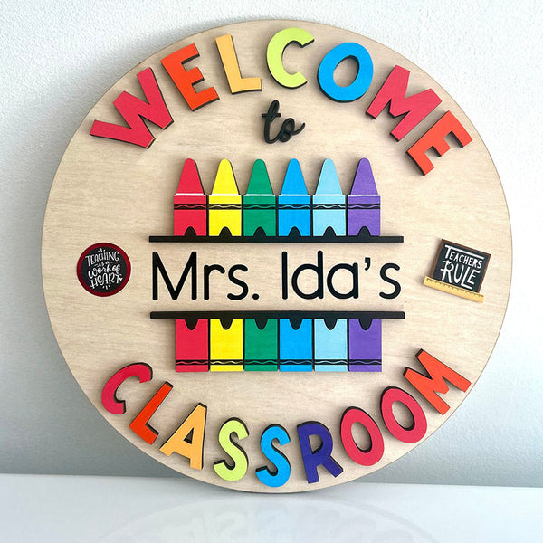 Teacher sign - Class sign - classroom decor - customized sign - Teacher Appreciation Gift