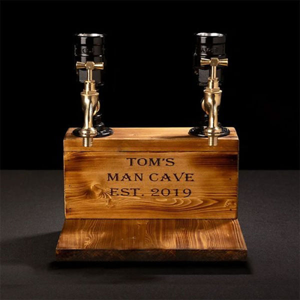 Whiskey wood Dispenser Personalized Wooden Dispenser, Christmas Gift For Him