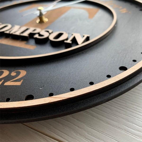 Custom Wall Clock, Personalized Family Name Clock