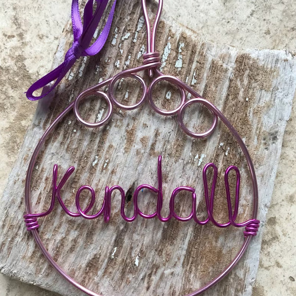 Wire Ornament,Custom Personalized Ornament, Name Ornament, Christmas Ornament