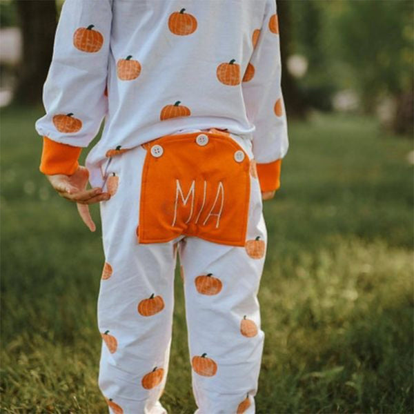 Personalized Fall Pajamas, Pumpkin Pajamas