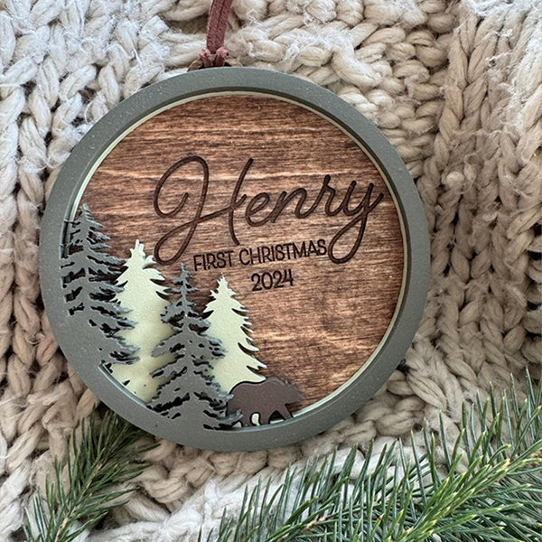 Personalized Christmas ornament Married and Baby's First Christmas