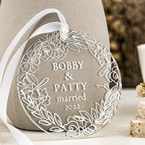 Personalize Our First Christmas Decorations Engagement Gifts, New Wedding Gifts for Couples