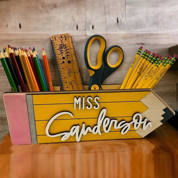 Personalized Teacher Desk Caddy, Teacher Gift