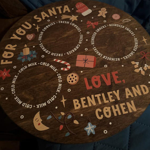 Santa Cookie Tray, Personalized Christmas Cookie Tray for Santa