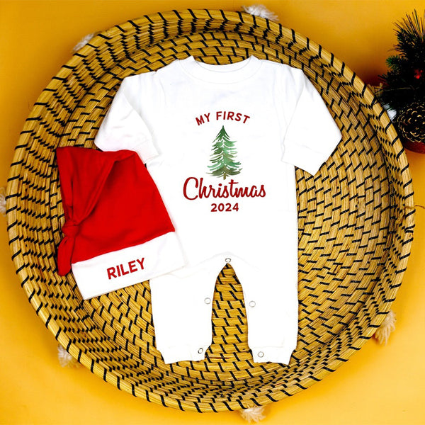 Personalized Baby 1st Christmas Romper