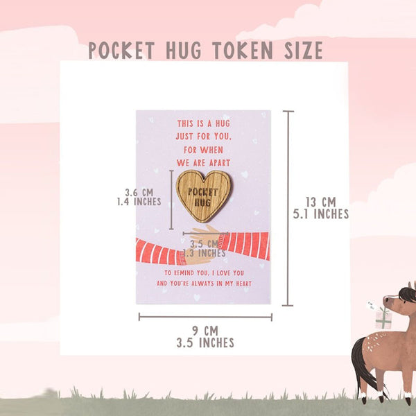 Pocket hug token love gift | thinking of you | miss you isolation gift missing you