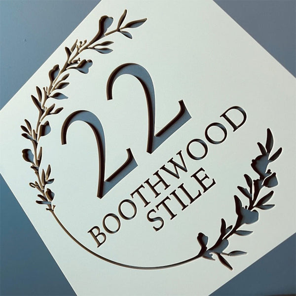 Modern Acrylic House Sign, Contemporary, Door Sign