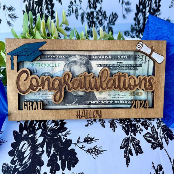 Personalized Graduation Money Holder, Cash Holder, Class of 2024 Gift