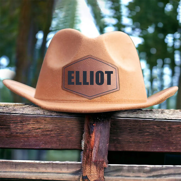 Personalized Leather Patch Cowboy Hat for Comfort & Unique