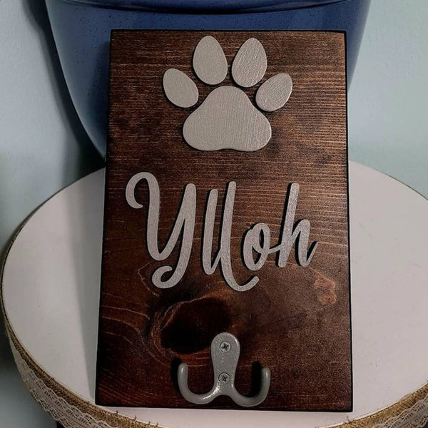 Personalized Pet Leash Holder, Custom Pet leash holder, Pet Sign, Dog Sign