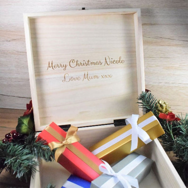 Bespoke Personalised Wooden Christmas Box