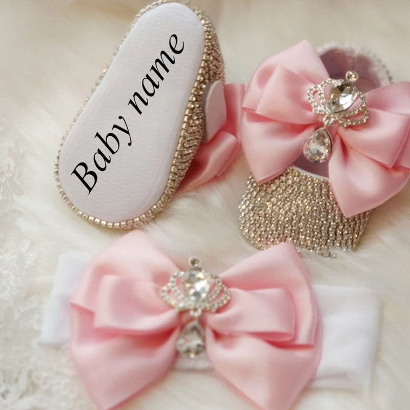 Newborn Baby Girl Bling Rhinestone Shoes