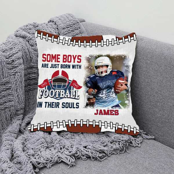 Football Gifts , Personalized Football Photo Pillow For Boys