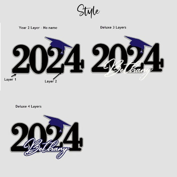 2024 Graduation Wood Sign, 2024 Personalized Graduation Sign