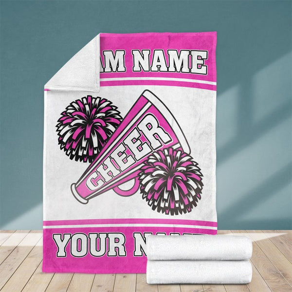 Personalized Cheerleading Blanket, Custom Name And Color Cheerleading Blanket